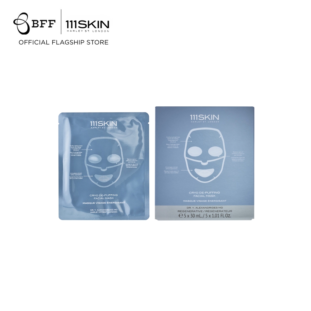 111SKIN - Cryo De-Puffing Facial Mask 5*30 ml (มาส์กเซเลบ, มาส์กปลุกผิว, มาสก์หน้า) ราคา 4,950 บาท*ส่งฟรี