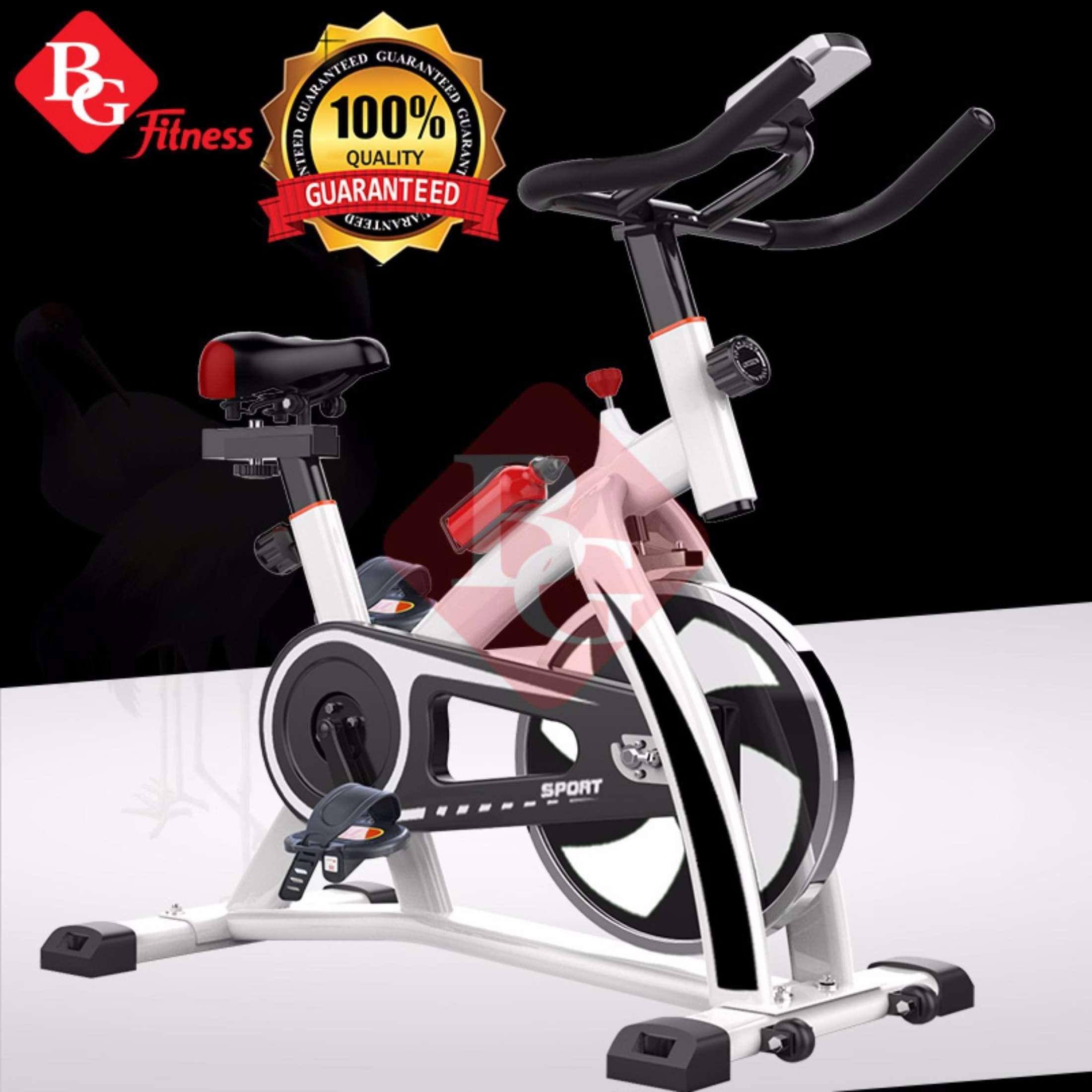 B&G จักรยานออกกำลังกาย Spin Bike พร้อมหน้าจอ LED แสดงผลการทำงาน รุ่น S300 (White)