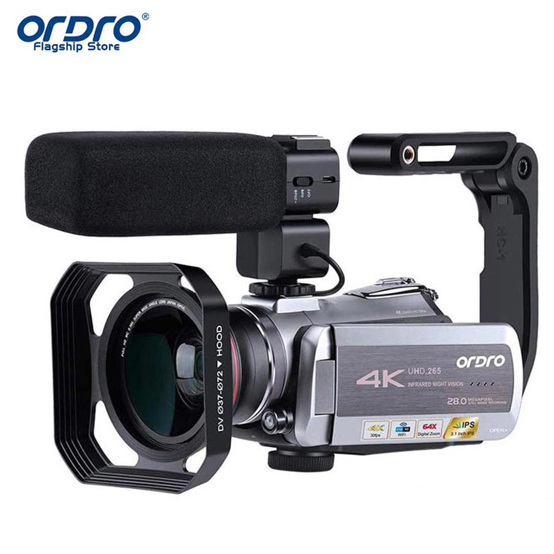 ORDRO Video Camera HDR-AZ50 YouTube Live Streaming 4K 28MP 64X Digital Zoom WiFi Ultra HD 1080P 60FPS IR Night Vision ราคา 13,300 บาท*ส่งฟรี