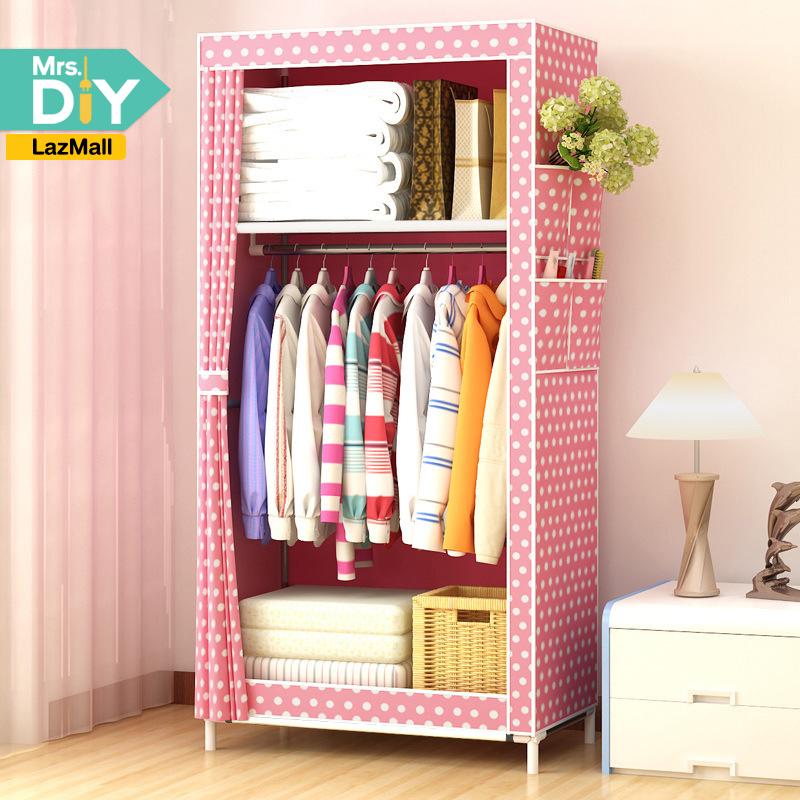MRS.DIY ตู้เสื้อผ้าอเนกประสงค์ แบบผ้าใบ 1 บล็อก กว้าง 70(ข้อ1) ราคา 189 บาท*ส่งฟรี