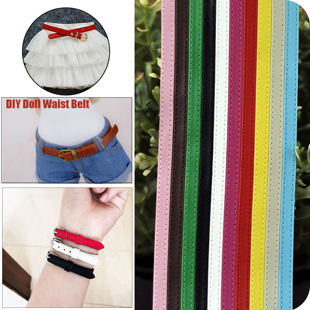 XIANT06969 High Quality Length 50cm Super Mini Width 3/5mm Kids Educational Toys Doll Waist Belts Clothes Accessories Handmade Belt Material