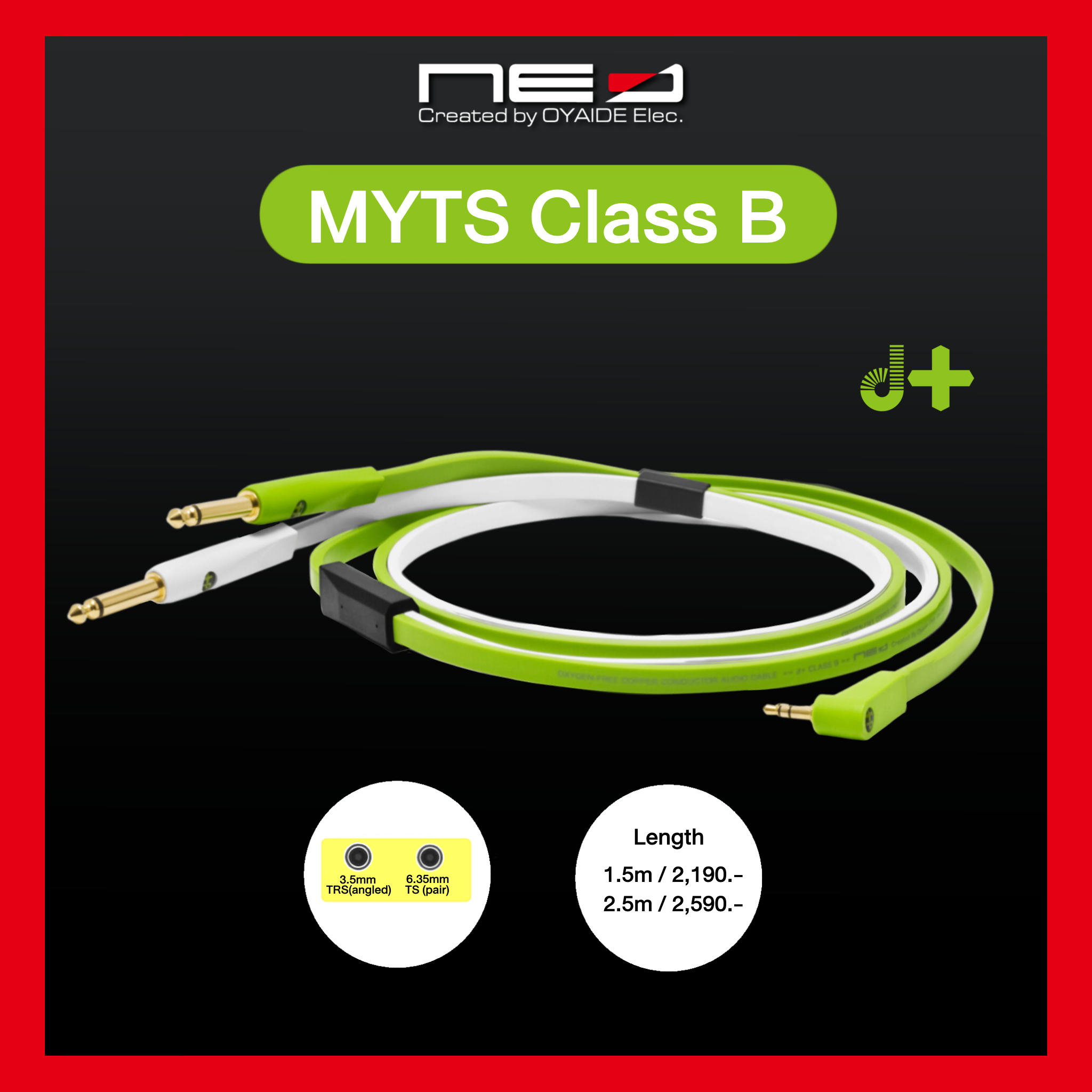 NEO by OYAIDE Elec d+ RCA for TurnTable class B Duo 1.0m ターン