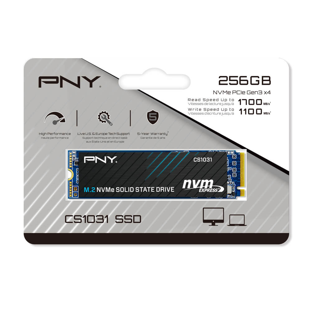 PNY CS1031 ขนาด 256GB M.2 NVMe (PCIe 3.0) รับประกันสินค้านาน 5 ปี (ศูนย์ไทย) - ยี่ห้อ PNY ราคา 1,990 บาท*ส่งฟรี