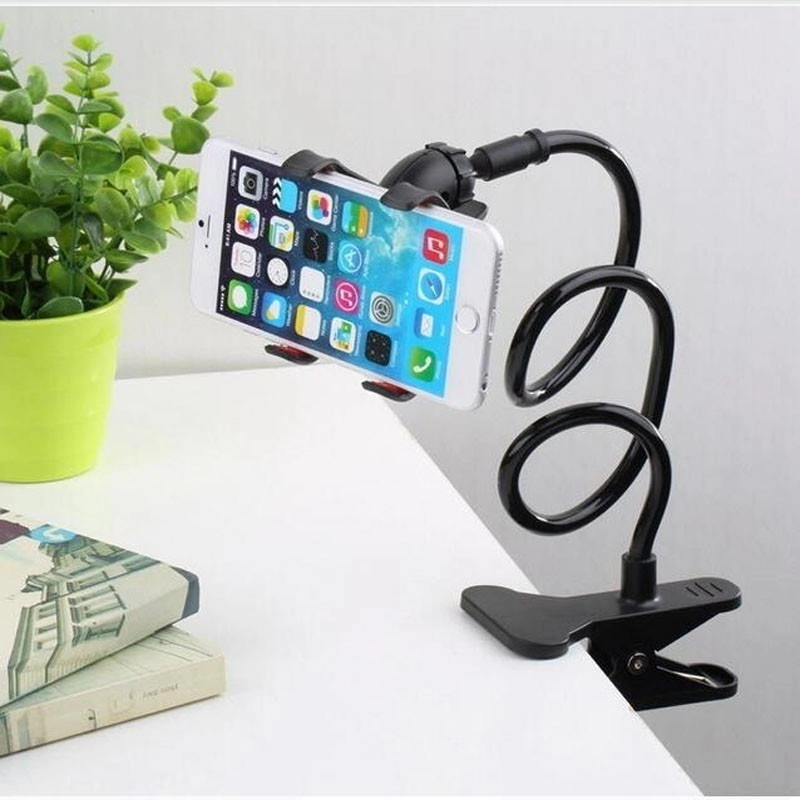 ภาพหน้าปกสินค้าขาจับโทรศัพท์ แบบหนีบโต๊ะ 360องศา Mobile Phone Stand Holder ที่หนีบมือถือ Smart Phone สารพัดประโยชน์