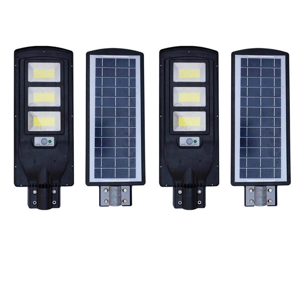 โคมไฟถนน LED ไฟสนามโซล่าเซลล์ Street Light Solar Sensor 60W แสงสีขาว [ 1 แถม 1]