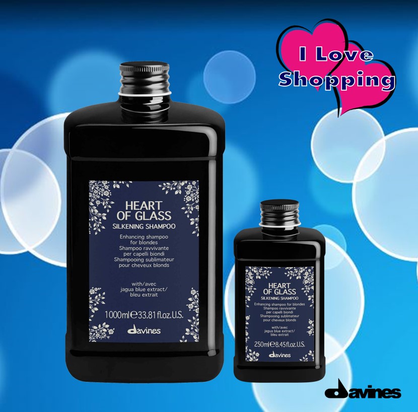 Davines Heart of Glass Silkening Shampoo 250/1000 ml for Colored Hair, Bleached Hair, Highlighted Hair. ราคา 880 บาท*ส่งฟรี