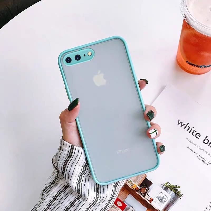 เคสหลังใสกล้องขอบสี มีให้ 9สี รุ่นiphone 6 6s 7 8 se2020 6plus 6splus 7plus 8plus iphone X XS XR XSMax iphone11 11Pro 11ProMAX พร้อมส่งจากไทย!!