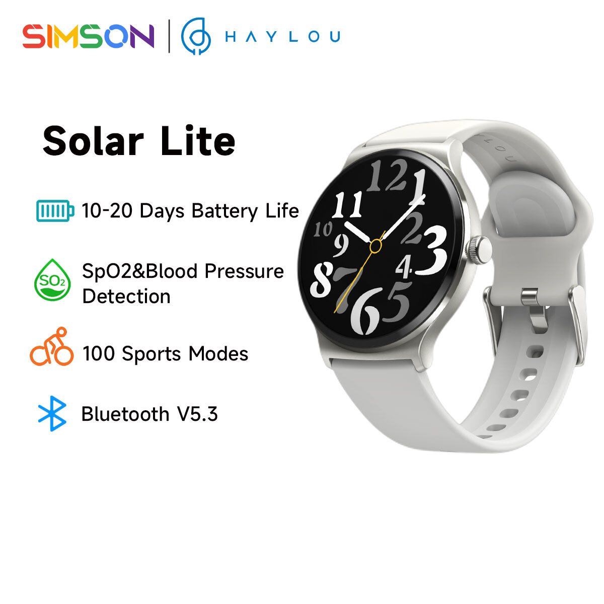 Smartwatch Haylou Solar Lite Bluetooth5.3 1.38 inchTFT HD large display