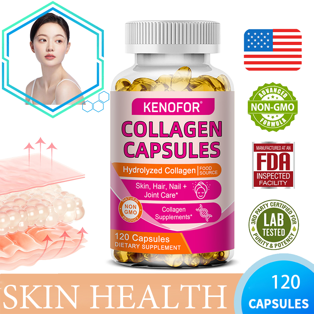 Collagen and Vitamin C supplement, supports strong nails and hair, skin health, anti-aging, suitable for men and women. ราคา 145 บาท*ส่งฟรี