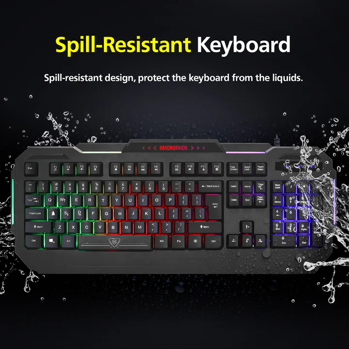 Micropack GK-10 Gaming Keyboard (TH/EN) เกมมิ่งคีย์บอร์ด มีสาย แป้นไทย ...