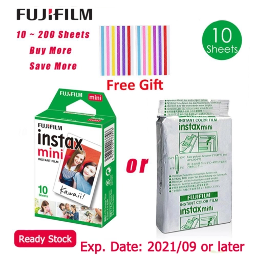 Fujifilm Instax Mini 8 9 11 12 ฟิล์ม Plain White Film (สำหรับ Fuji Instax Mini 7s, 8, 25, 50s, 90, SP-1, SP-2, EVO Camera)