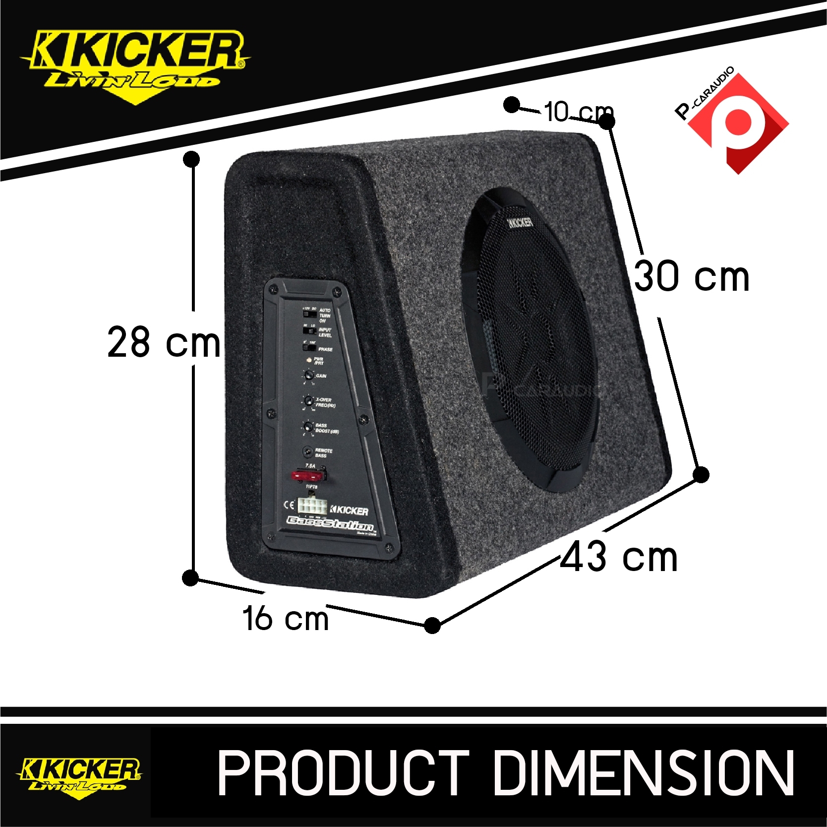 KICKER Bass Station PT8 アンプ内蔵ウーハー - agence-immobiliere