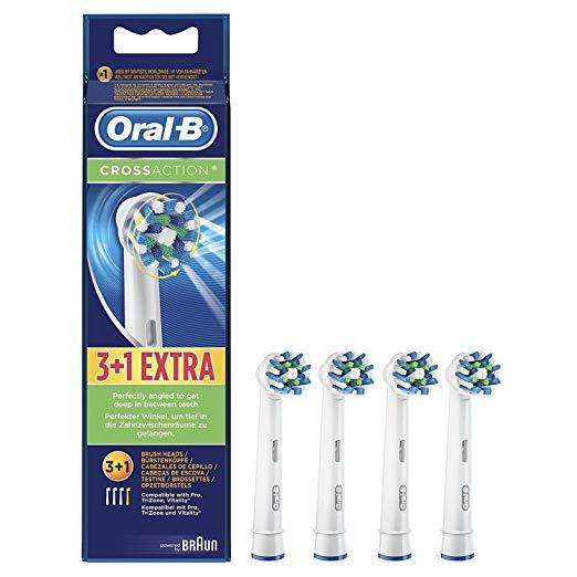 แปรงสีฟันไฟฟ้า ทำความสะอาดทุกซี่ฟันอย่างหมดจด กระบี่ Oral B หัวแปรงสีฟันไฟฟ้า Cross Action 3 1 ของแท้ พร้อมส่ง