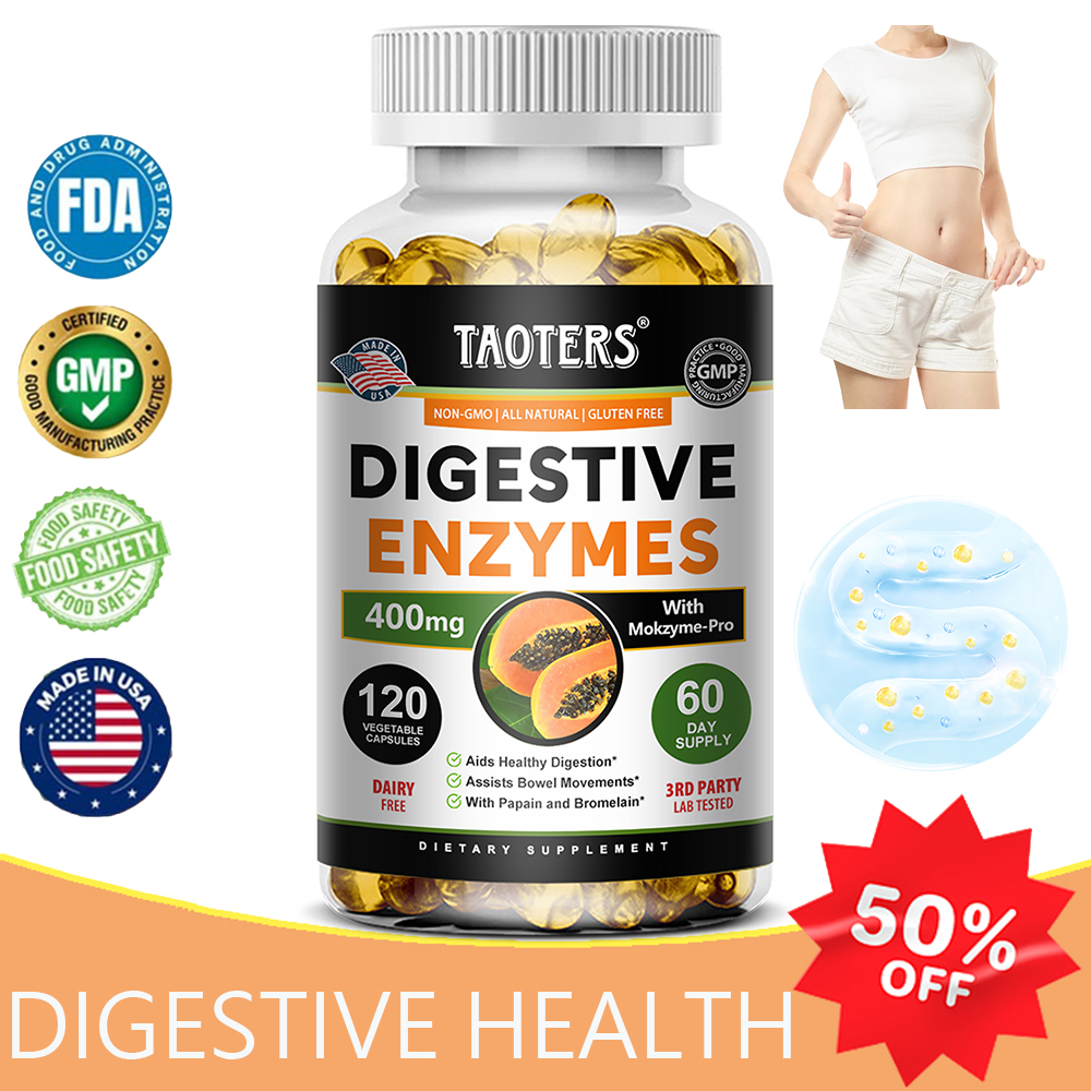 Digestive Enzyme Supplement with Papain and Bromelain - Promotes Digestive Health and Gastrointestinal Health, Immune Health, Weight Loss, 120 Capsules. ราคา 164 บาท*ส่งฟรี