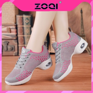 สินค้า Zoqi รองเท้าแฟชั่นที่มีความยืดหยุ่นและสะดวกสบายเพิ่มรองเท้าเต้นรำระบายอากาศและการดูดซึม shock รองเท้ากีฬา lightsome และลื่นแต่เพียงผู้เดียว