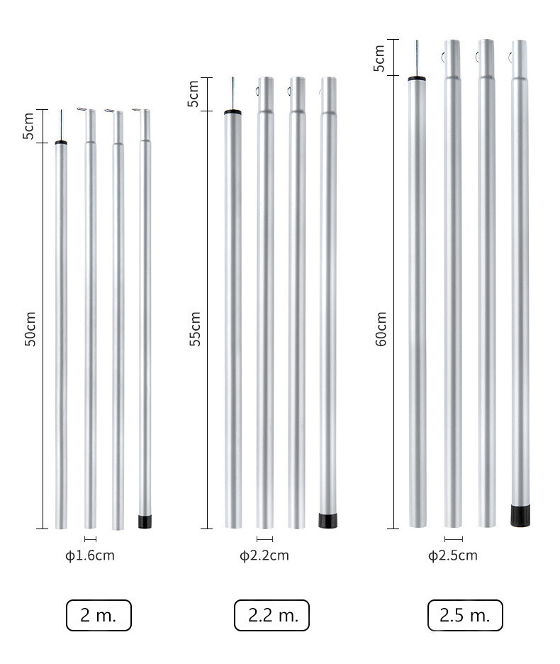 เสาเต็นท์ เสาฟลายชีท เสาทาร์ป ยาว2เมตร 2.2เมตรและ2.4เมตร เคลือบสี2รอบ ต้องการสินค้าคุณภาพดีทางนี้ พร้อมส่ง ราคา 96 บาท*ส่งฟรี