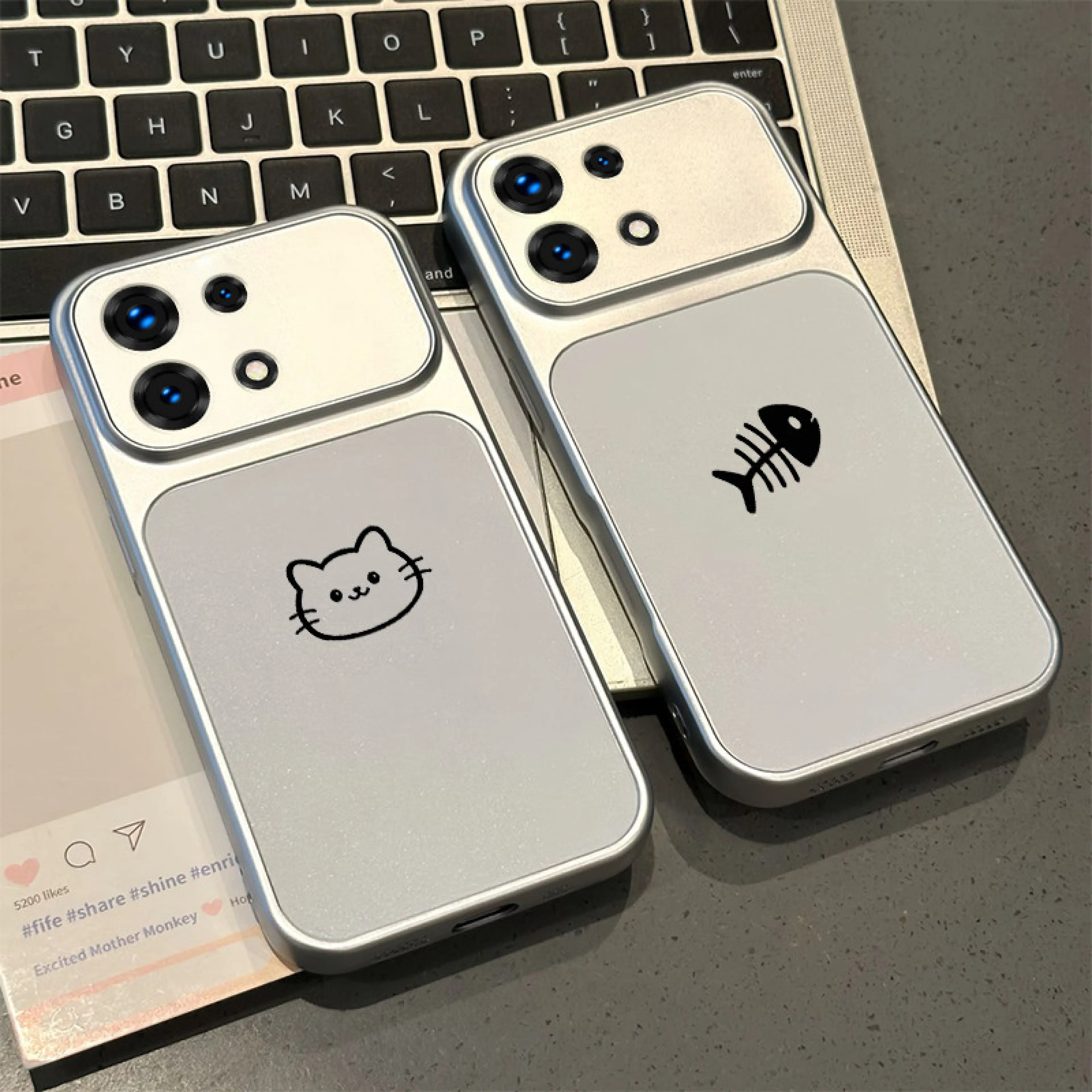 เคส PBZZ สำหรับ Infinix Note 30 40 50 60 4G 30 40 50 60 Pro 5G เคสศัพท์กันกระแทกซิลิโคนแบบนุ่ม ดีไซน์ใหม่สวยงาม ลายการ์ตูนแมวน่ารักสำหรับคู่รักและสาวๆ รุ่น DSCYGT2
