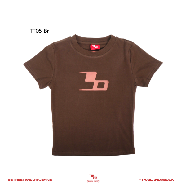 BUCKOFF:รุ่นTT05 Summer2025 T-shrit เสื้อครอป เสื้อเอวลอย Cotton 100% ผ้ายืด สัมผัสนุ่ม สวมใส่สบาย ราคา 390 บาท*ส่งฟรี