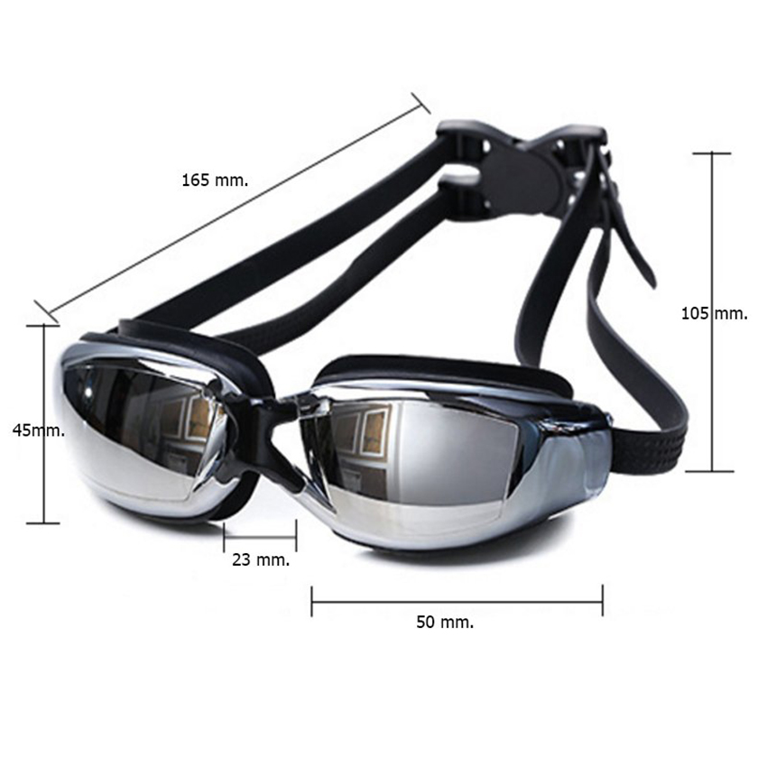 ลองดูภาพสินค้า แว่นตาว่ายน้ำ แว่นตาสำหรับว่ายน้ำ ถนอมสายตา ป้องกันแสงแดด UV Swimming glasses / Goggle สีดำ เงิน ชมพู น้ำเงิน ฟ้าน้ำทะเล