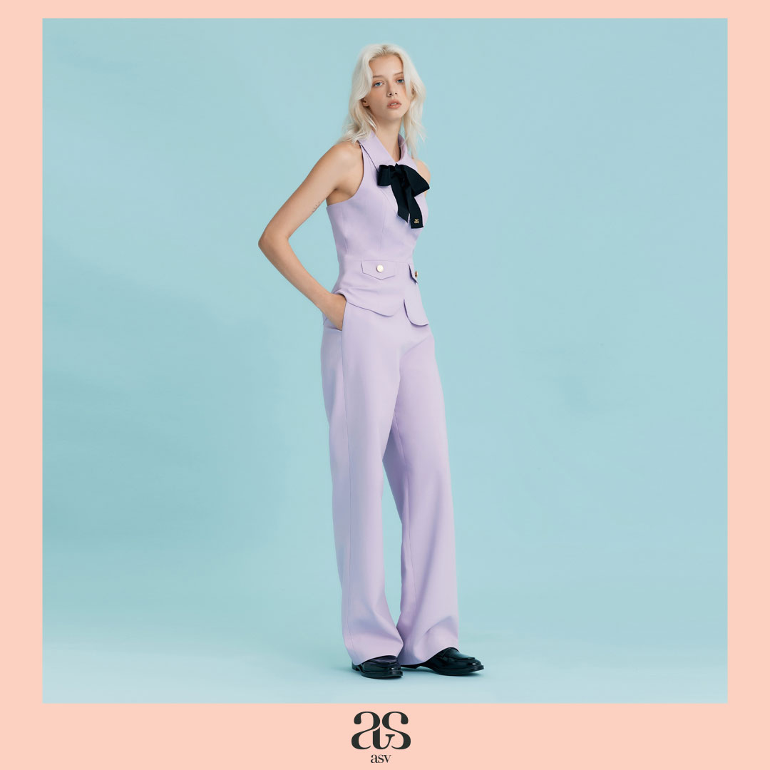 [asv rs25] Judith Classic Pants กางเกงผู้หญิง ทรงตรง เอวสูง กระเป๋าข้าง แต่งดีเทลกระดุมที่เอว ซิปหลัง ราคา 7,290 บาท*ส่งฟรี