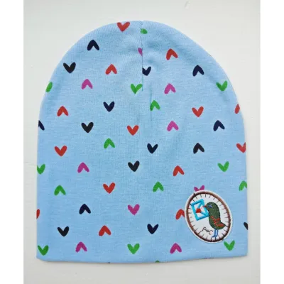 Akachan หมวกเด็ก ผ้ายืดลายหัวใจ 0-1 ปี (1)