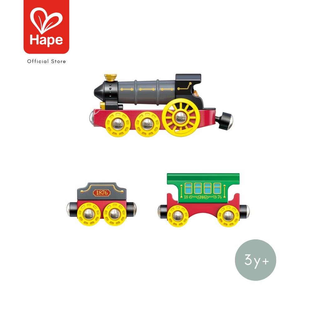 Hape - Retro Steam Train with Lights & Sounds 3Y+ ราคา 590 บาท*ส่งฟรี
