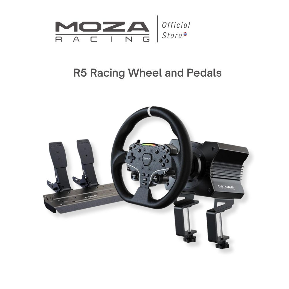 MOZA R5 Bundle ชุดพวงมาลัย รุ่น MZ-RS20 R5 รองรับ PC รับประกันศูนย์ไทย ราคา 15,990 บาท*ส่งฟรี