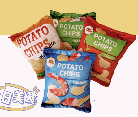 Cat Station พร้อมส่ง ของเล่นสัตว์เลี้ยง ตุ๊กตารูปถุงขนม ของเล่นแมว หมา ถุงขนมกร๊อบแกร๊บ มีเสียงปี๊บๆ ราคา 115 บาท*ส่งฟรี