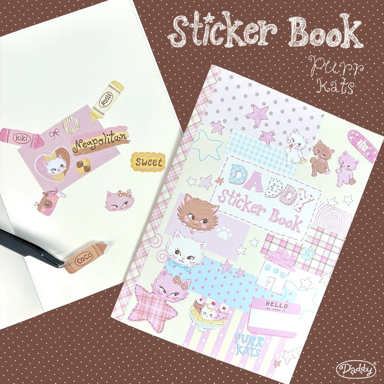 DADDY | Purrkats Sticker Book สมุดสะสมสติีกเกอร์ ขนาด A5