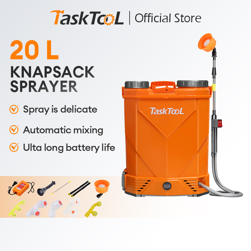 TASKTOOL battery sprayer, 20-liter electric sprayer, 12V sprayer. Can spray disinfectant, pesticides, weed killers, and battery-powered sprayers. Warranty available. ราคา 959 บาท*ส่งฟรี