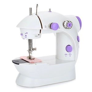 ภาพหน้าปกสินค้าจักรเย็บผ้าขนาดเล็ก พกพาสะดวก Mini Sewing Machine (สีม่วง) ที่เกี่ยวข้อง
