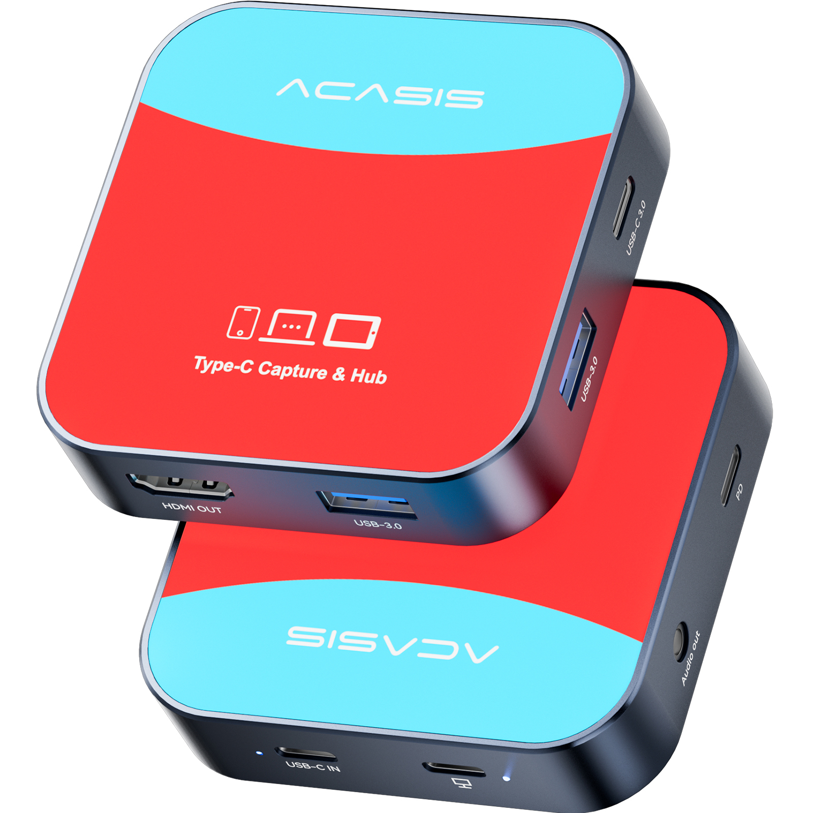 Acasis 2-in-1 1080P60 Capture Card and Dock for Nintendo Switch-C-type,Can be used for live broadcast, Streaming, Screen Recording,Laptop screen projection ,for USB-C Devices ราคา 1,614 บาท*ส่งฟรี
