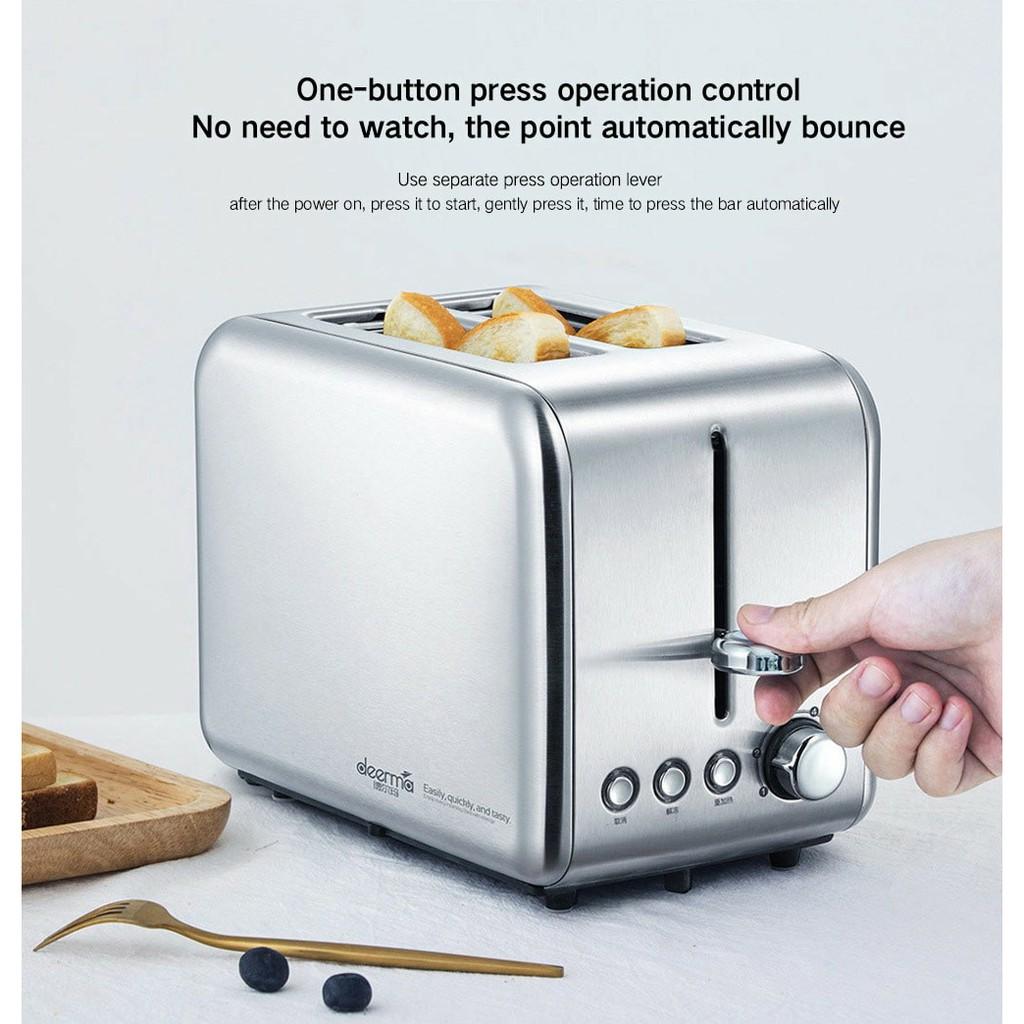 ยี่ห้อนี้ดีไหม  ปัตตานี Xiaomi Deerma Bread Baking Machine Electric Toaster เครื่องปิ้งขนมปัง แซนวิช กำหนดระดับความสุก ได้ 6 ระดับ