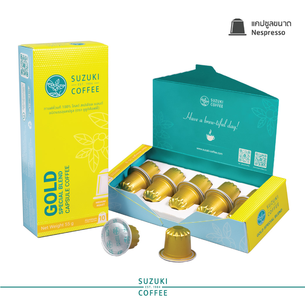 Coffee Capsule Gold Special Blend Medium Roast - SUZUKI COFFEE ราคา 225 บาท*ส่งฟรี