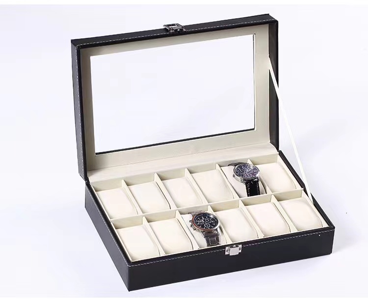 ข้อมูลประกอบของ *พร้อมส่ง*กล่องนาฬิกา 3 6 10 12 20 24 เรือน กล่องใส่นาฬิกา ฝากระจก กล่องเก็บนาฬิกาข้อมือ กล่องใส่เครื่องประดับ Leather Watch Box กล่องหนังPUนาฬิกา