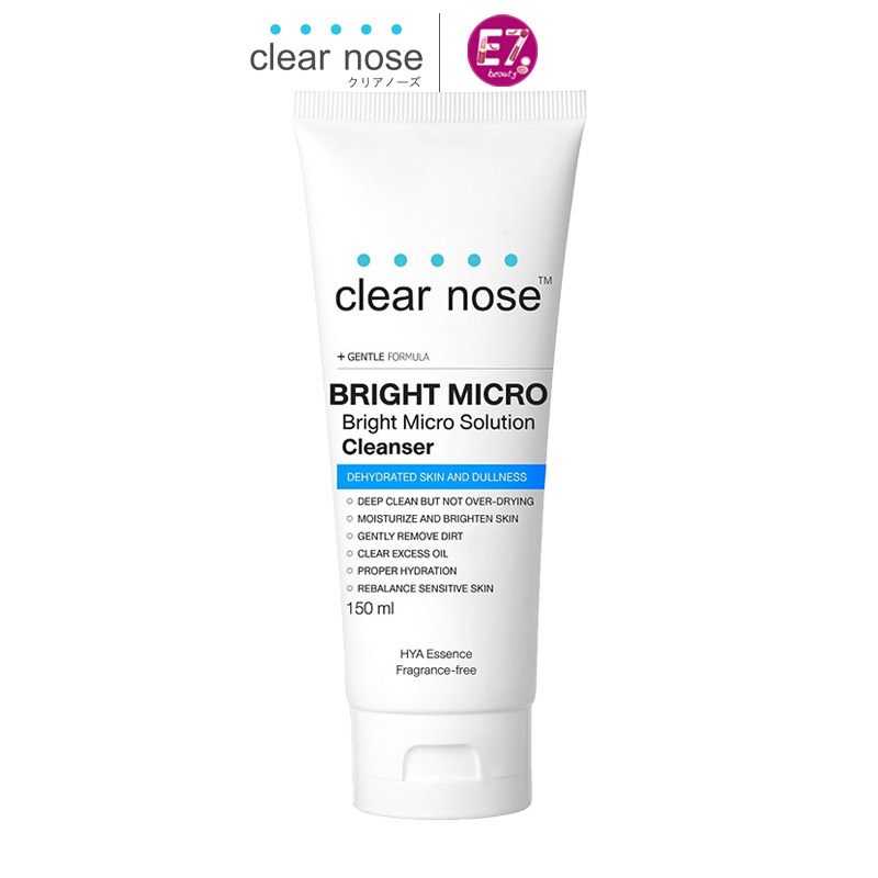 Clear Nose Bright Micro Solution Cleanser 150ml, Facial Cleansing Foam, Gentle Formula, for Skin That Is Prone to Acne, Reduces Oil. ราคา 189 บาท*ส่งฟรี