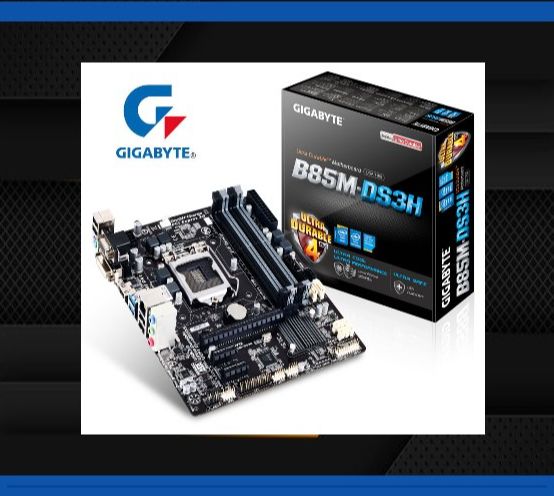 Motherboard/1150/gigabyte GA-B85M-DS3H /DDR3/Gen4/HDMI,DVI,VGA ราคา 1,990 บาท*ส่งฟรี