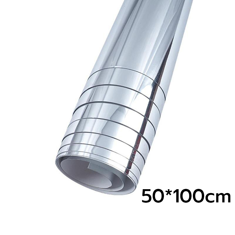 50x200cm DIY กระจกแผ่น กระจกพลาสติก กระจกติดผนังยืดหยุ่น บางเพียง 0.1 มม. ขนาด 50x200 ซม. — ติดง่าย ไม่ทิ้งร่องรอย ป้องกันรอยขีดข่วน ใช้ได้ทั้งในบ้านและร้านค้า สำหรับติดผนัง มีกาวในตัว