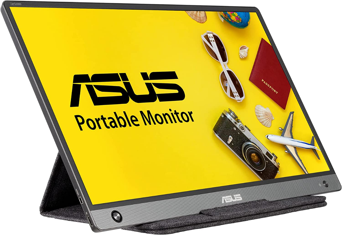 ASUS ZenScreen 15.6” 1080P Portable USB Monitor (MB16AH) - Full HD, IPS,  USB Type-C, Speakers, Micro-HDMI, Eye Care, Speakers, Tripod Mountable