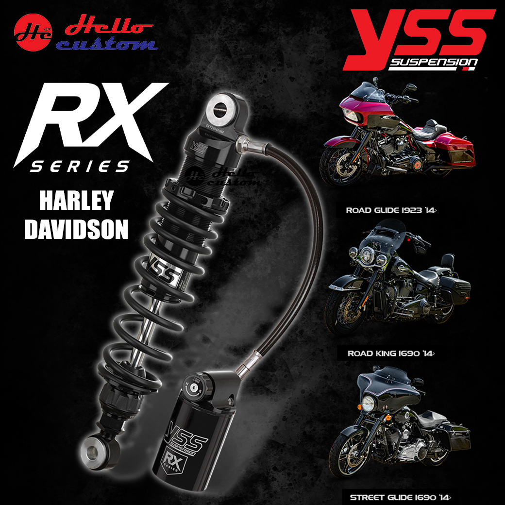 อุปกรณ์และชิ้นส่วนยานยนต์ YSS โช้คหลัง Rx-Series Harley Davidson พร้อมชุดอัปเกรดระดับท็อป ราคา 42,500 บาท*ส่งฟรี