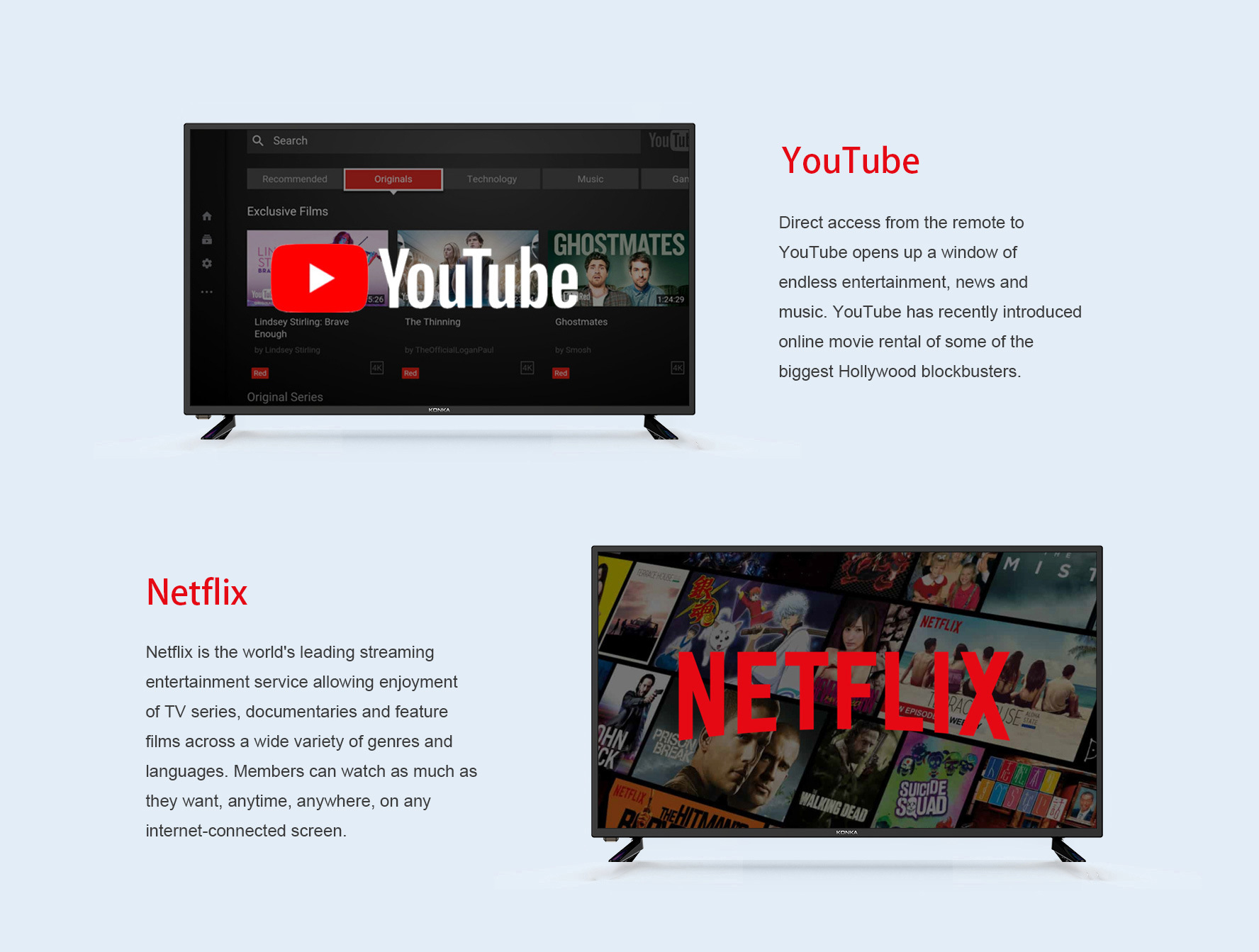 [รับประกัน1ปี ศูนย์ไทย] ABL LED TV 50 นิ้ว แอนดรอยทีวี Slim Design HD 4K รองรับ Netflix Youtube HDMI AV Component VGA Coaxial และ USB ราคา 9,050 บาท*ส่งฟรี