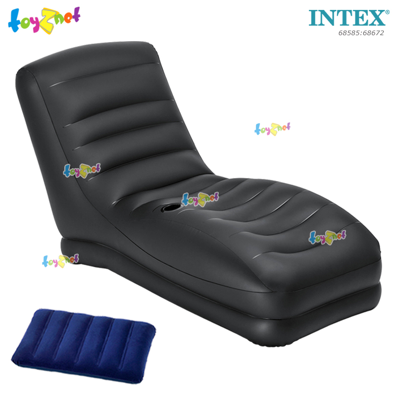 Intex ส่งฟรี โซฟาเป่าลม เก้าอี้เป่าลม เมก้าเล้าน์จ 0.81x1.73x0.91 ม. รุ่น 68585 + หมอนเป่าลม