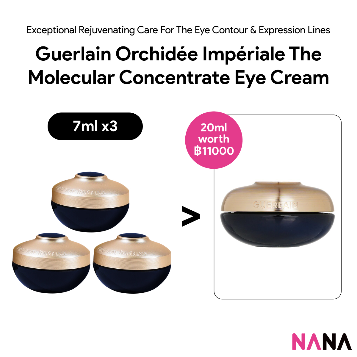 Guerlain Orchidée Impériale the Molecular Concentrate Eye Cream Sample Pack (7ml X 3/2/1) [Delivery Time: 5-10 Days] ราคา 1,590 บาท*ส่งฟรี