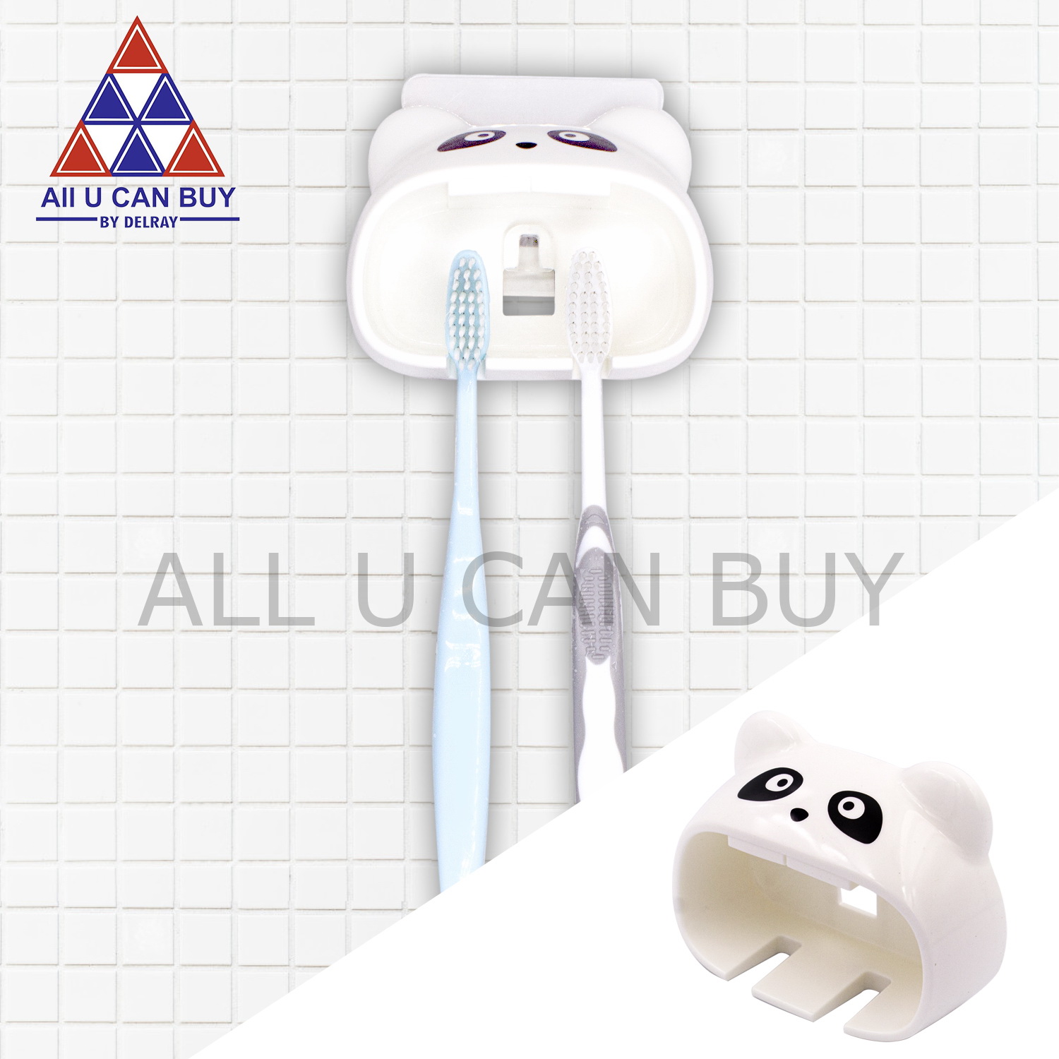 ALL U CAN BUY ที่แขวนแปรงสีฟัน อุปกรณ์แขวนแปรงสีฟัน ที่แขวนแปรงสีฟันลายแพนด้า ราคา 18 บาท*ส่งฟรี
