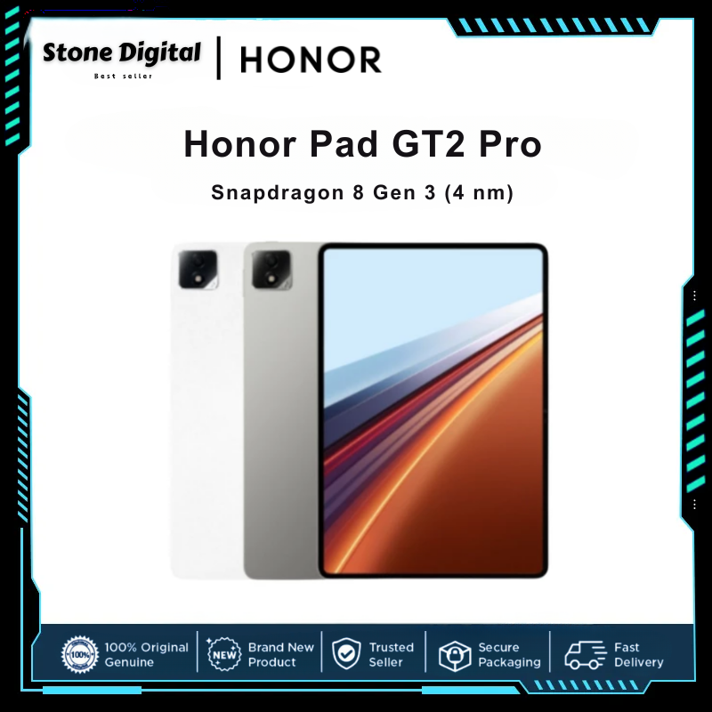 Honor Pad Gt2 Pro China Version Snapdragon 8 Gen 3 (4 Nm) 12.5 Inches 165Hz Ips Lcd 3048 X 2032 Pixels Main Camera 13 Mp 66W Wired 10100 Mah ราคา 15,599 บาท*ส่งฟรี