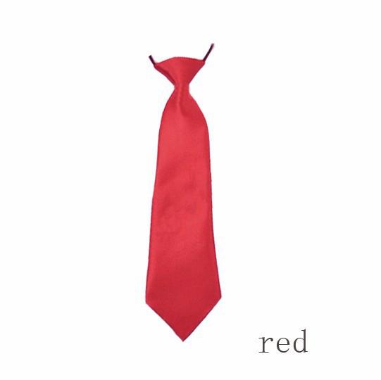 เนคไท เน็คไท สำหรับเด็ก School Boys Kids Children Baby Wedding Banquet Solid Colour Elastic Tie Necktie