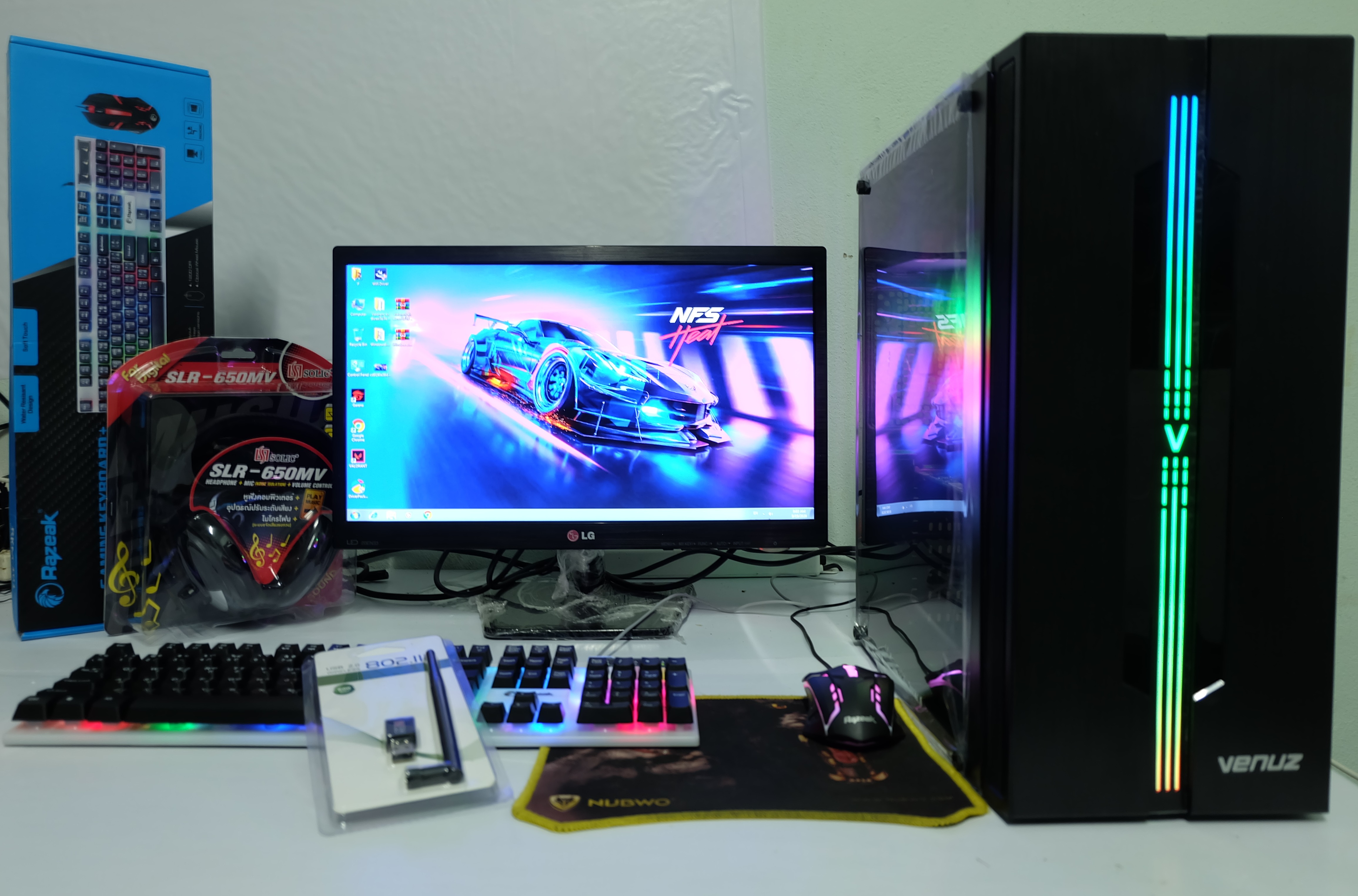 Pc Gamer Completo I3 Bluecase, Gt 1030 C/ Leds Frete Gratis