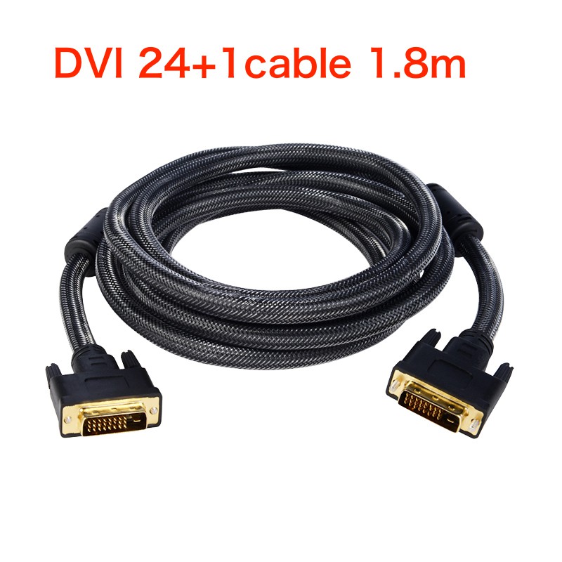 Monitor Cable, Dvi to Dvi Cable 24+1, Length 1.8m, Genuine Dvi-D 24+1 Ap-Link 100%, Well Braided Cable. ราคา 80 บาท*ส่งฟรี