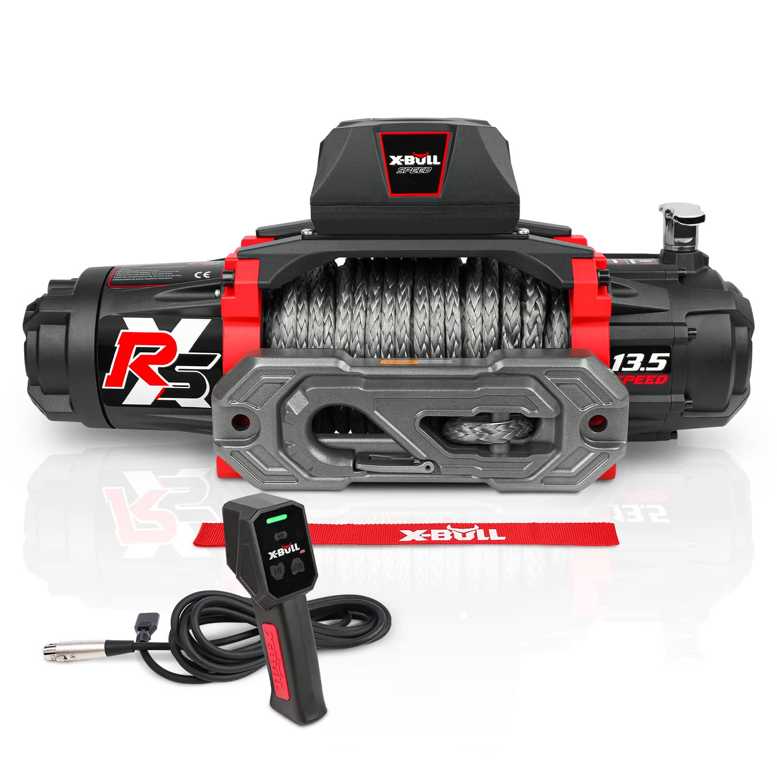 วินซ์ไฟฟ้า รอกไฟฟ้า X-Bull Electric Winch XRS 13500lbs (6123kg) 12V สลิงเชือกยาว 28 เมตร รับประกัน 1 ปี ราคา 23,999 บาท*ส่งฟรี