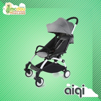 รถเข็นเด็กพับได้ แบรนด์ Aiqi  ( สีเทา ) (Premium Grade) พกพาสะดวก ถือขึ้นเครื่องบินได้